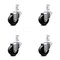 Service Caster 3.5 Inch Soft Rubber Wheel Swivel 7/8 Inch Square Stem Caster Set SCC-SQ20S3514-SRS-78-4 - alternate 1